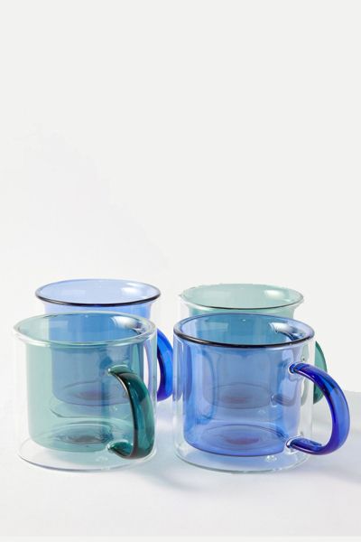 Set Of Four Glass Coffee Cups from The Conran Shop