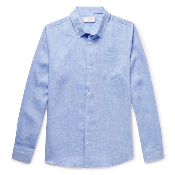 Monaco Slub Linen Shirt from Derek Rose