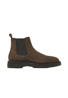Split Suede Chelsea Boots from Massimo Dutti