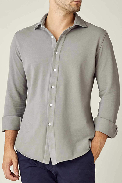 Dove Grey Siena Piqué Shirt