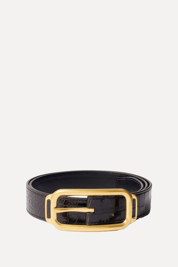 3cm Croc-Effect Leather Belt from Tom Ford