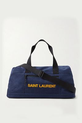 Nuxx Logo-Embroidered Corduroy Duffle Bag from Saint Laurent