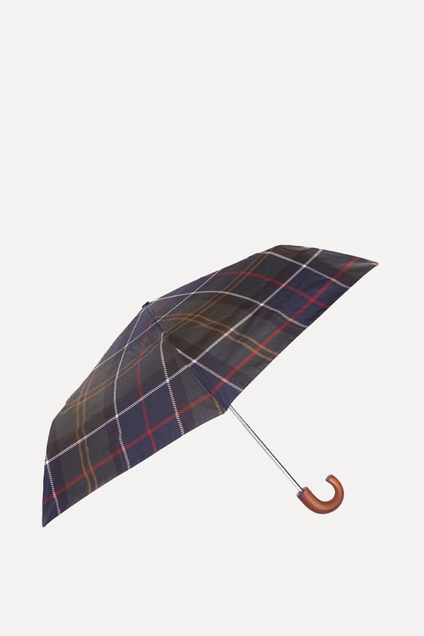 x from Tartan Telescopic Umbrella, £30 | Barbour
