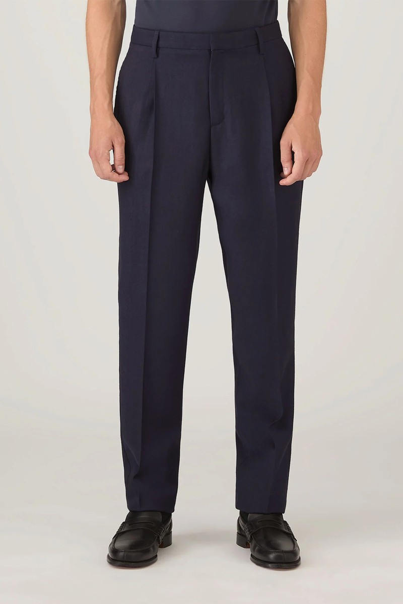 Pleated Wool Twill Trousers from Sunspel