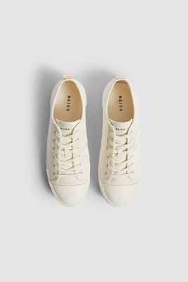 Low Top Canvas Trainers  from Reiss
