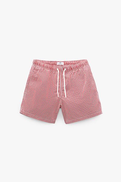 Striped Print Swim Shorts from Zara