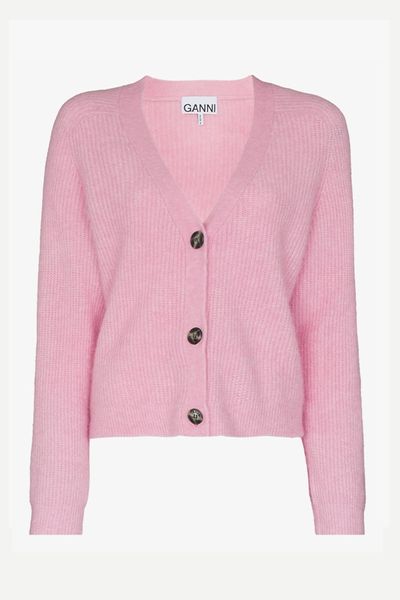 Cropped Knitted Cardigan from Ganni