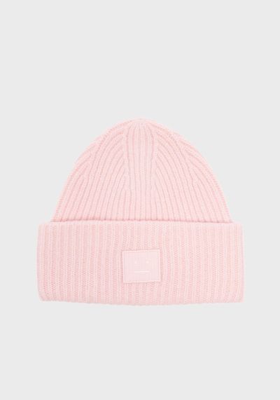 Pansy face Patch Wool Beanie Hat from Acne Studios