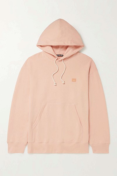 Forba Oversized Logo-Appliquéd Loopback Hoodie from Acne Studios