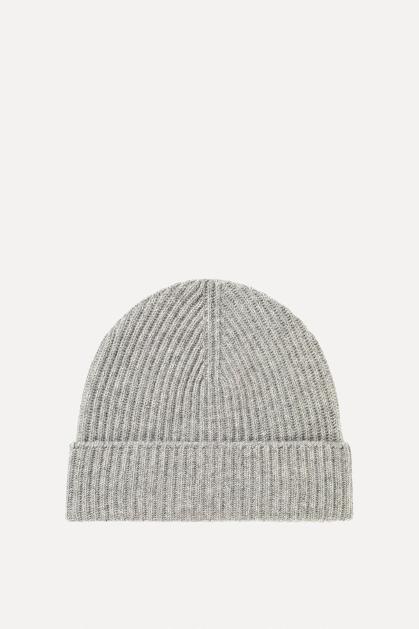 Ribbed Cashmere Beanie