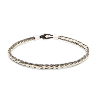 Nexus Rhodium Plated Sterling Silver Bracelet from Miansai