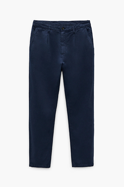 Cotton Pleated Trousers