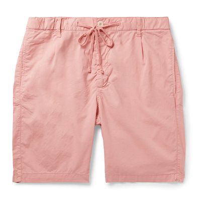Pleated Cotton Drawstring Shorts from Hartford