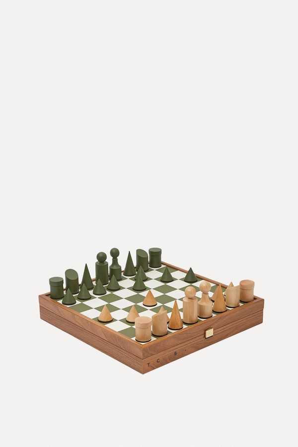 Milos Olivine Wood Chess Board Game Set from The Conran Shop