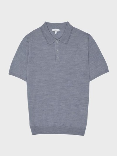 Merino Snap Button Polo T-Shirt