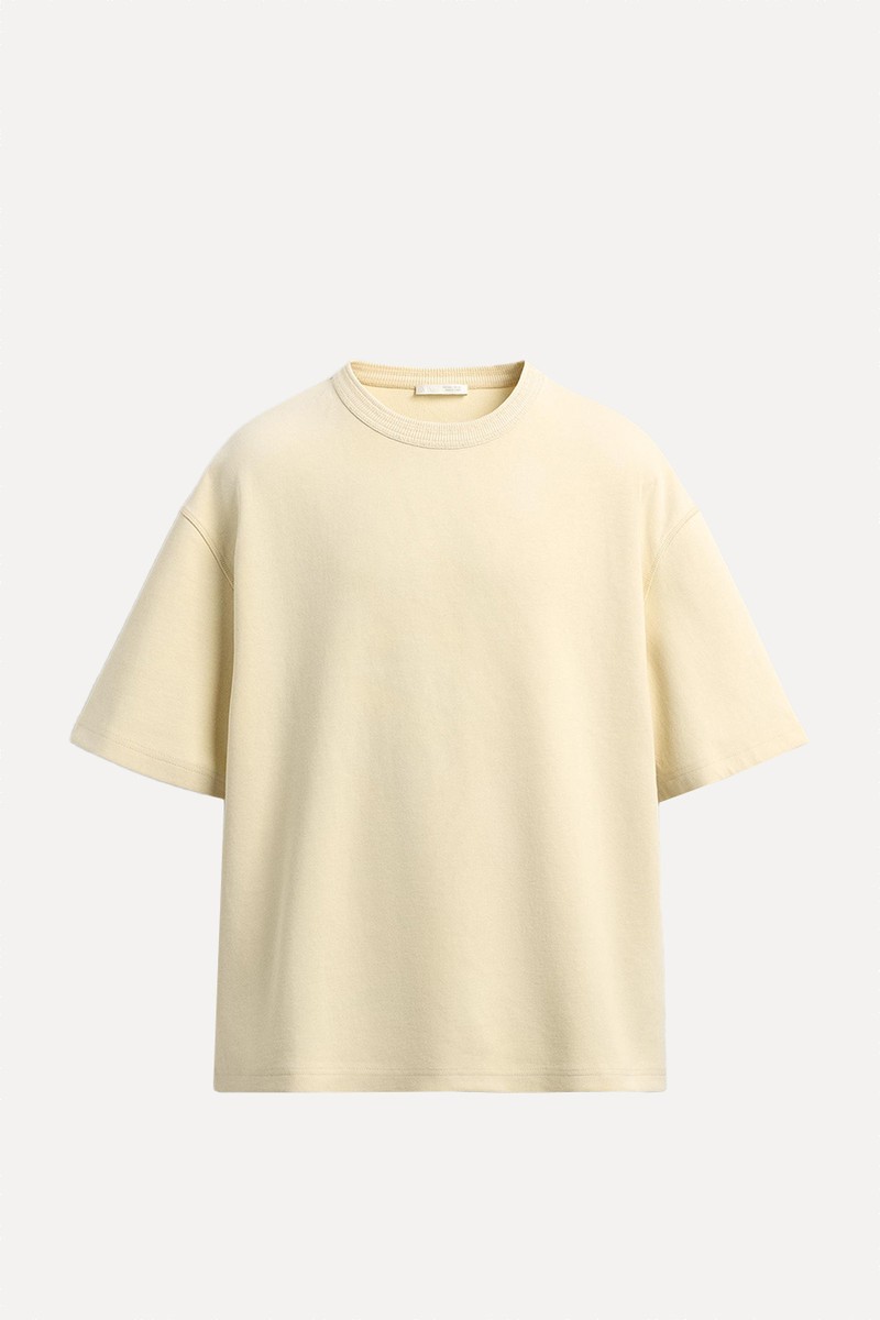 Relaxed Fit Short Sleeve Sweatshirt