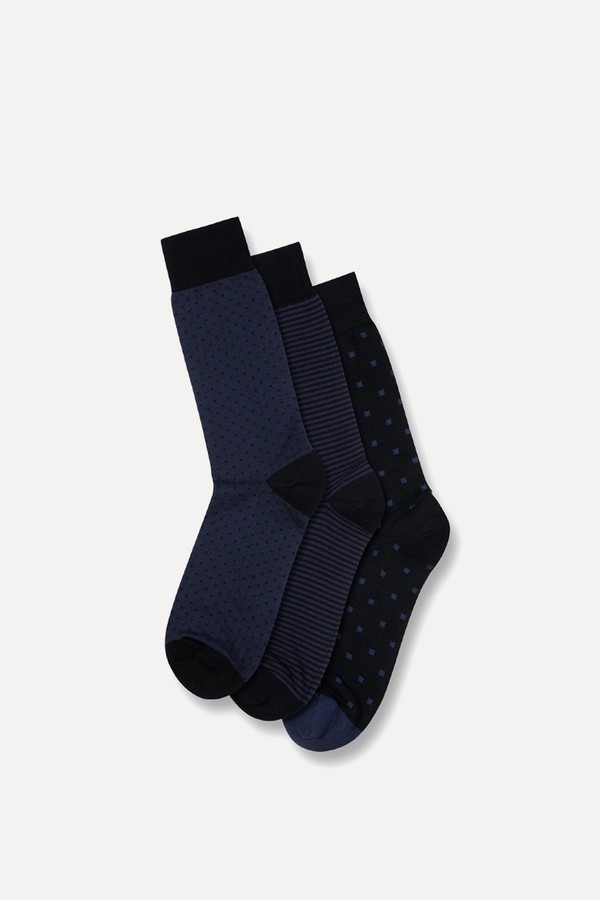 3pk Assorted Cotton Rich Socks from Charles Tyrwhitt