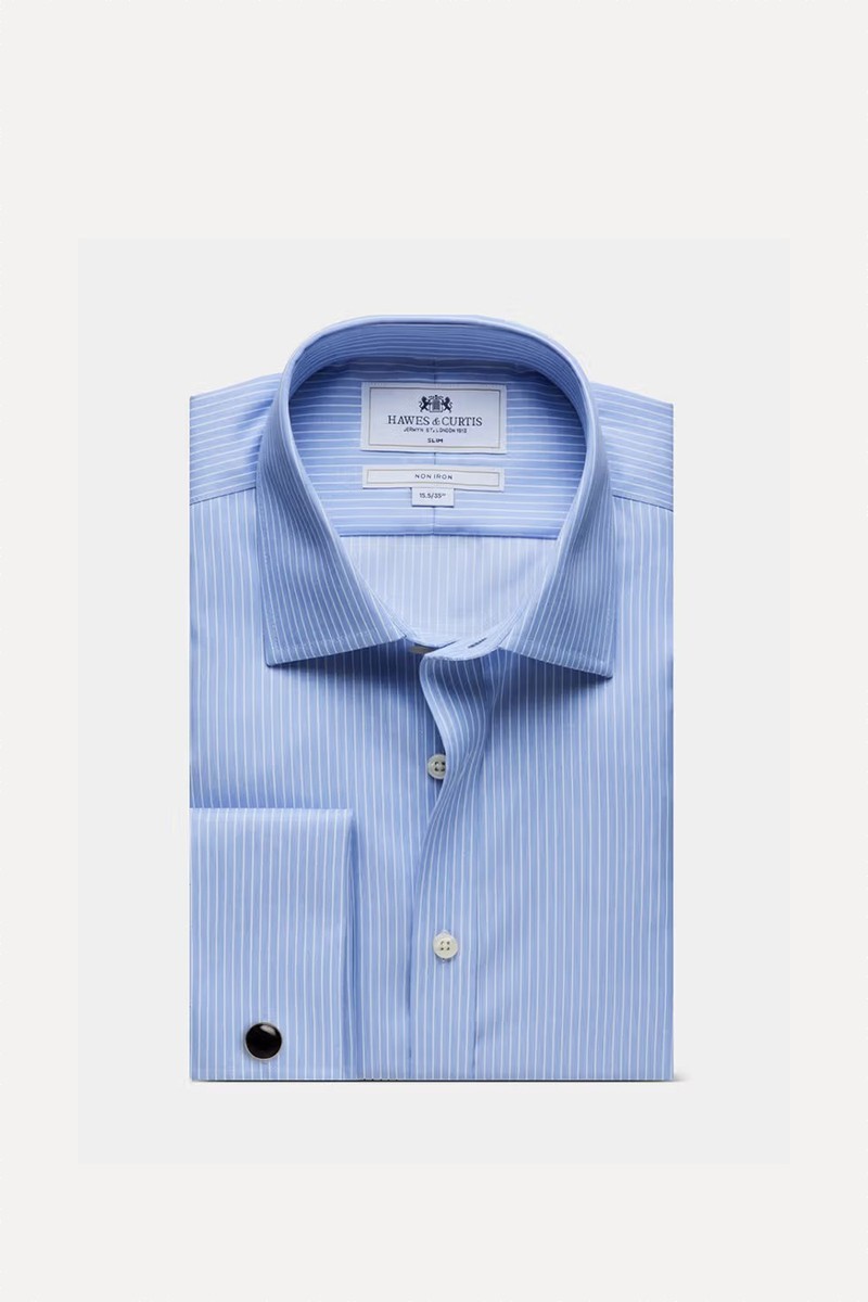 Slim Fit Bi Stripe Non-Iron Shirt