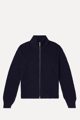 Ribbed Merino Wool Zip-Up Cardigan from Officine Générale
