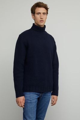 Pure Wool Stand Collar Sweater