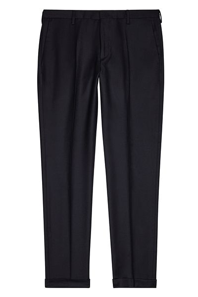Navy Wool-Blend Trousers from Paul Smith