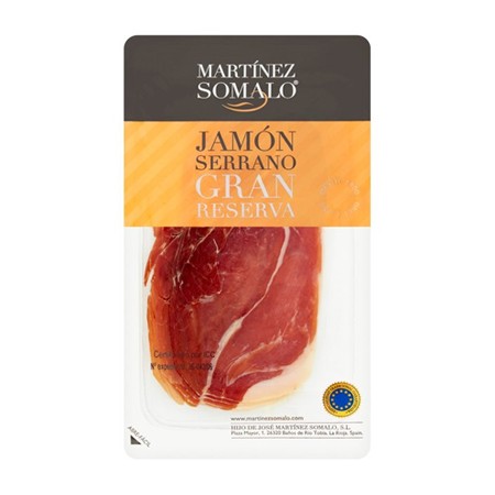 Sliced Serrano Ham Gran Reserva from Martinez Somalo