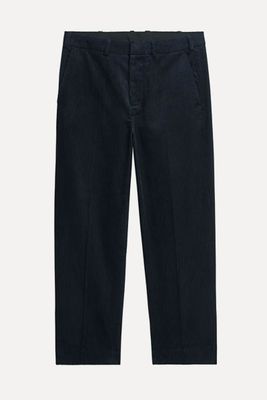 Cropped Corduroy Trousers