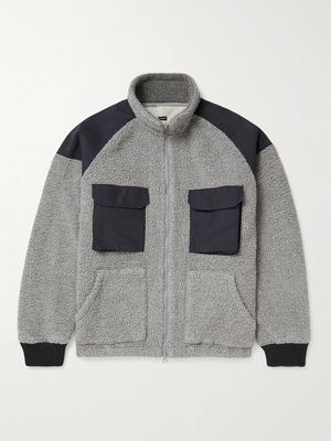 Twill-Trimmed Wool-Blend Fleece Jacket from Nanamica