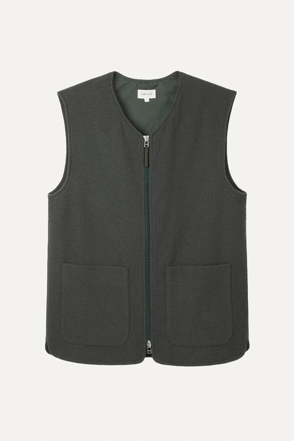 Thyme Boucle Wool Gilet from Sirplus