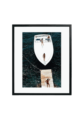 Slim Aarons "Speedboat Landing" Framed Print from Sonic Editions