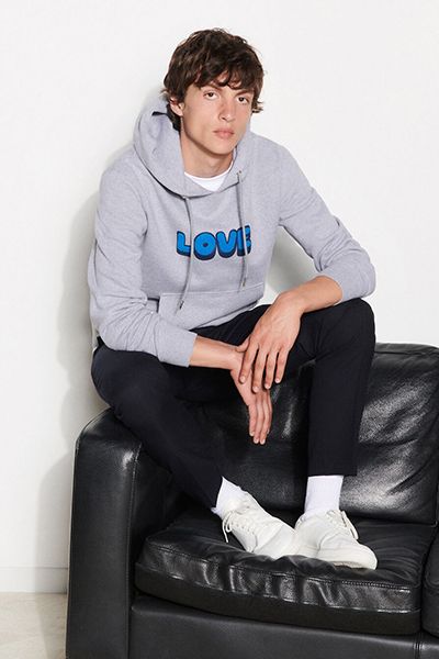 Hoodie With Embroidered Lettering from Sandro