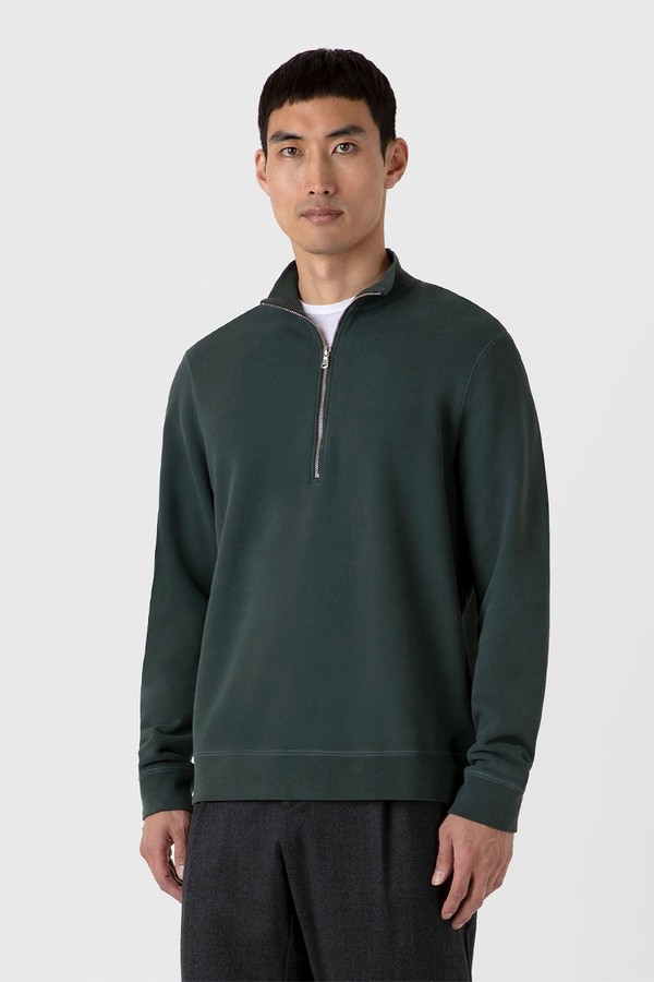 Half Zip Loopback Sweatshirt