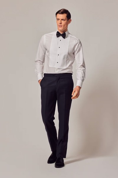 Slim Dinner Suit Trousers With Side Adjusters