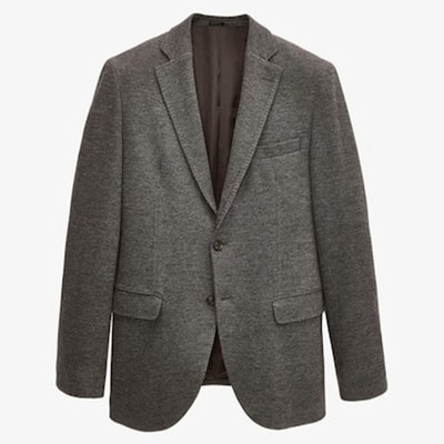 Slim Fit Wool Cotton Blazer from Massimo Dutti