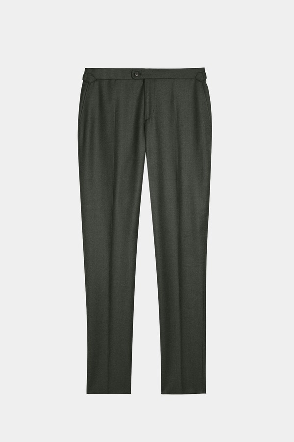 Slim Flannel Suit Trousers