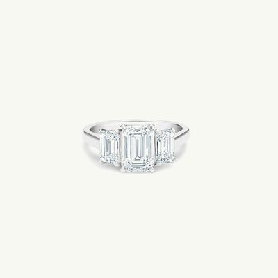 Trio Emerald-Cut Diamond Ring