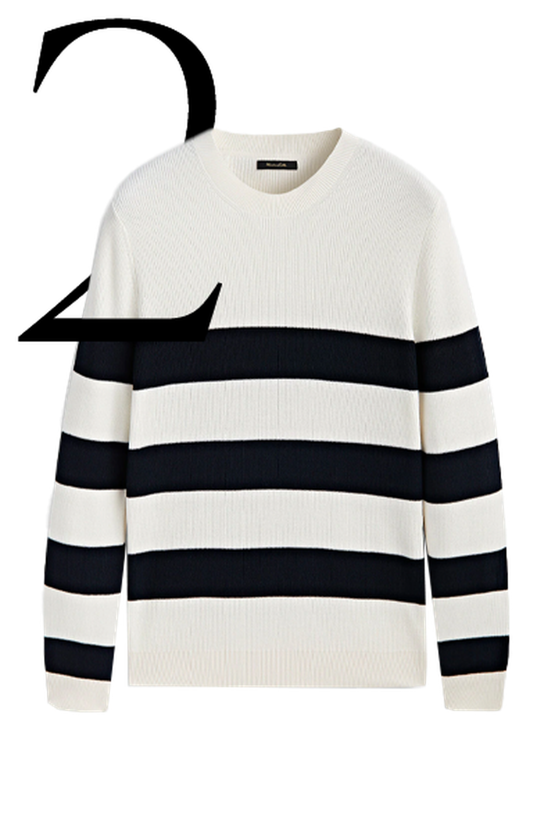 Striped Knit Crew Neck Sweater from Massimo Dutti 