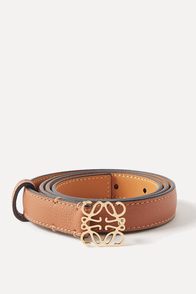 Anagram-Buckle Leather Belt from Loewe