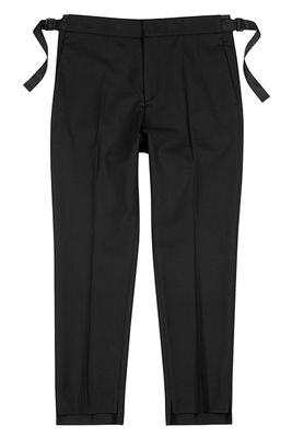 Black Slim-Leg Trousers from Solid Homme