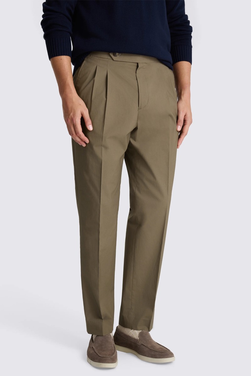 Cotton Pleated Trousers from Moss