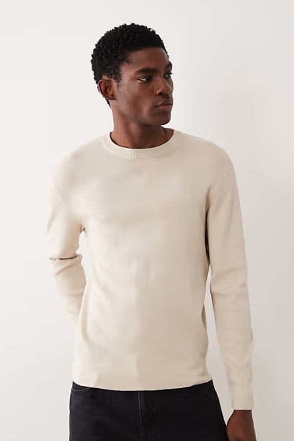 Essential Knitted Long Sleeve Rib Crew Neck from ASOS Design