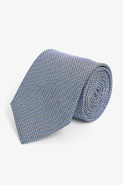 Squares Graphic-Print Silk Tie from Lanvin