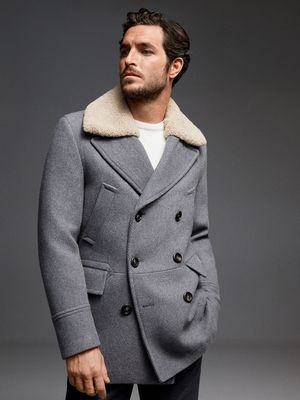Detachabled Faux Fur Wool Coat | £149.99