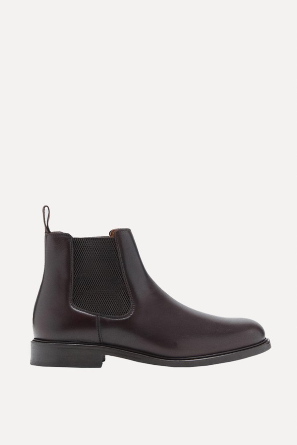 Polished Leather Chelsea Boots from Mango