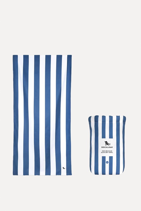 Cabana Stripe Quick Dry Beach Towel from Dock & Bay