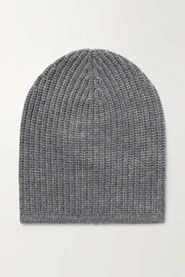 Thermal Ribbed Recycled Cashmere Beanie from James Perse