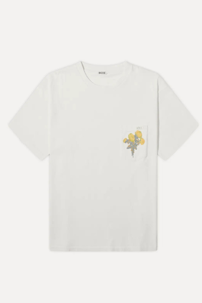Embroidered Bouquet Pocket T-Shirt from Bode