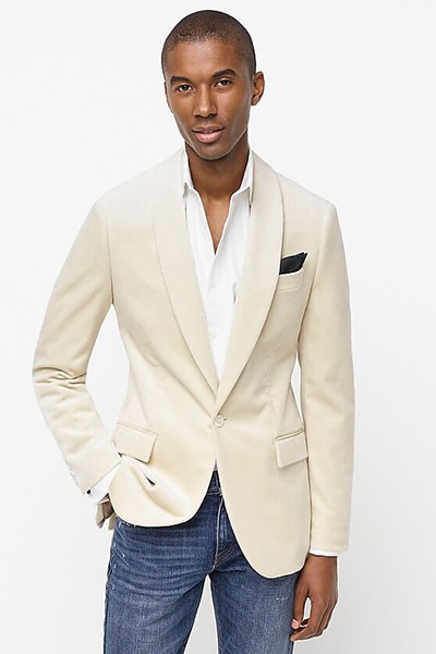 Ludlow Shawl-Collar Velvet Blazer