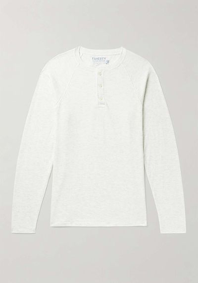 Pima Cotton And Modal-Blend Henley T-Shirt