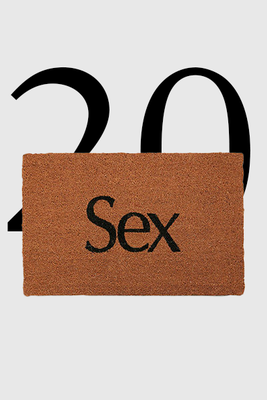 Sex Slogan-Print Coir Doormat  from More Joy